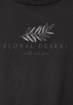 Street One Shirts*Basic Partprint T-Shirt Black