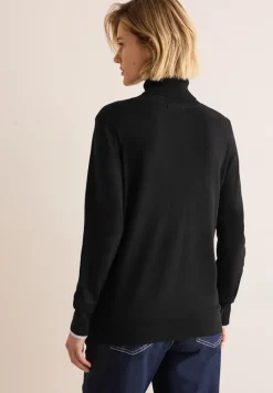 Cecil Pullover & Sweatshirts*Basic Rollkragen-Pullover Black