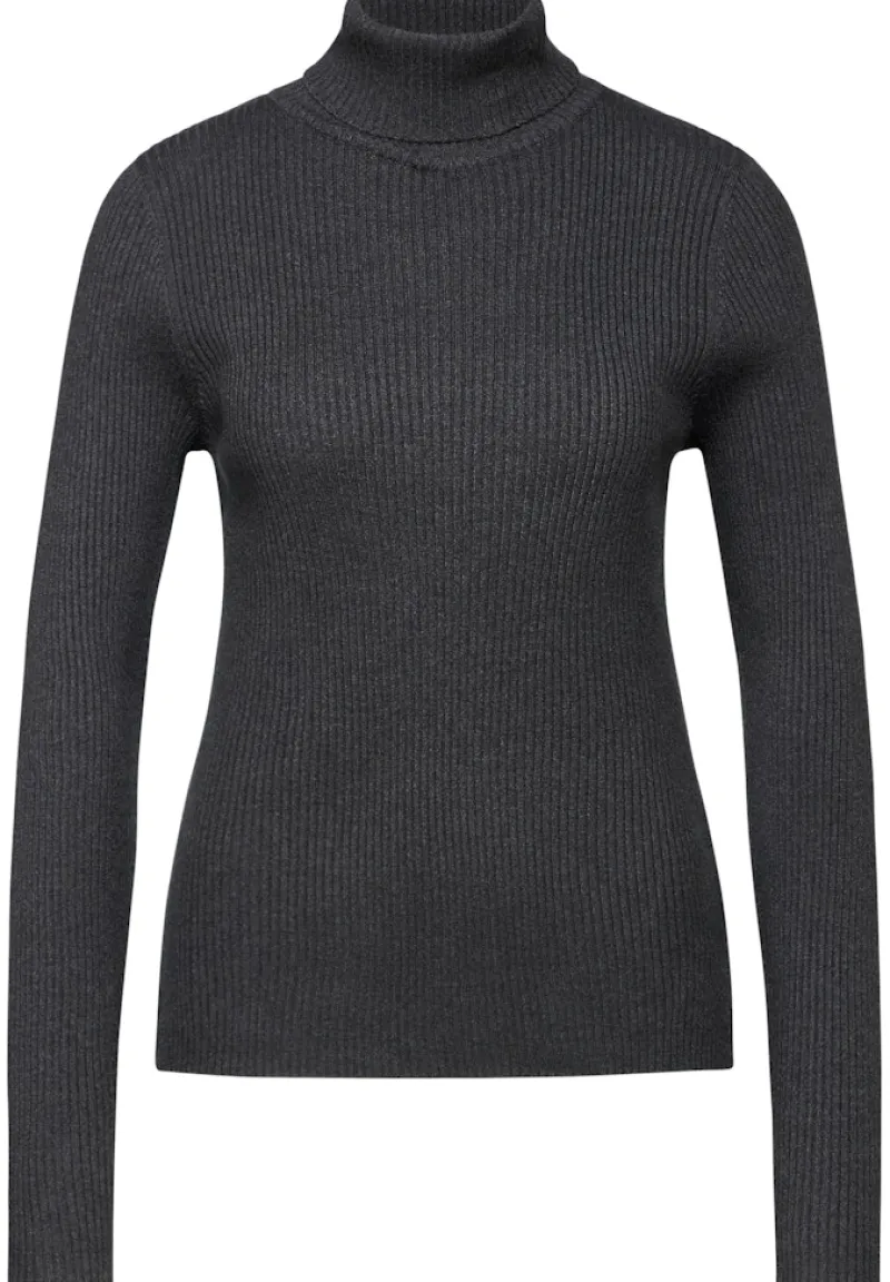 Street One Pullover & Sweatshirts*Basic Rollkragen-Pullover gravel grey mel.