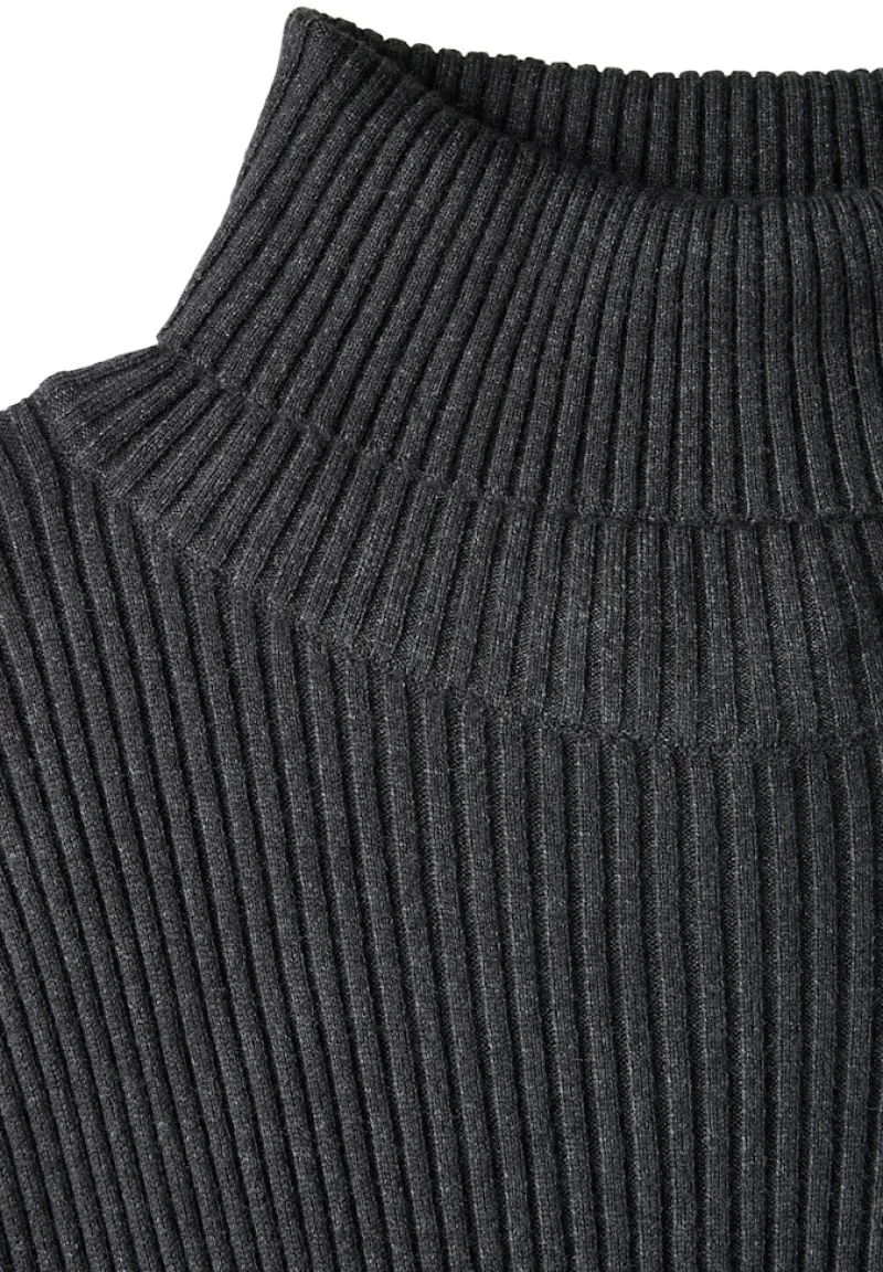 Street One Pullover & Sweatshirts*Basic Rollkragen-Pullover gravel grey mel.