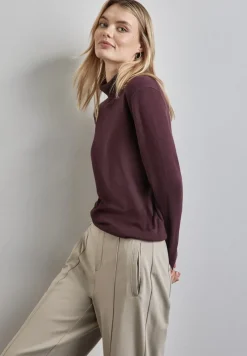 Street One Pullover & Sweatshirts*Basic Rollkragen-Pullover enigma red