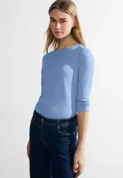 Cecil Shirts*Basic Shirt in Unifarbe soda blue