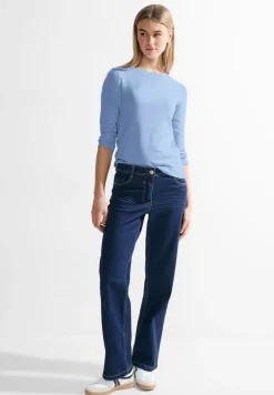 Cecil Shirts*Basic Shirt in Unifarbe soda blue