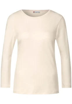 Street One Shirts*Basic Shirt mit 3/4 Arm lucid white