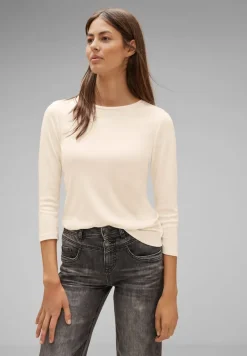 Street One Shirts*Basic Shirt mit 3/4 Arm lucid white