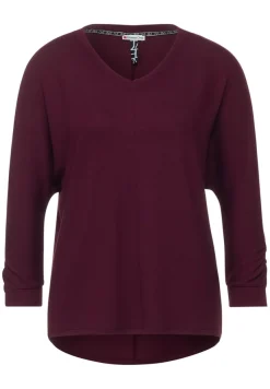 Street One Shirts*Basic Shirt mit Raffung high ruby