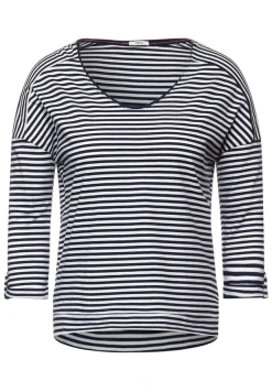 Cecil Shirts*Basic Shirt mit Streifen deep blue
