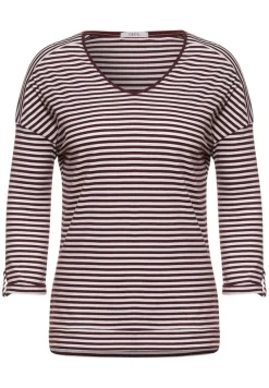 Cecil Shirts*Basic Shirt mit Streifen red grape