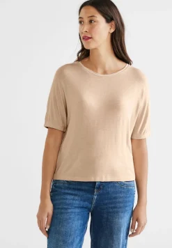Street One Shirts*Basic Slubyarn T-Shirt light smooth sand