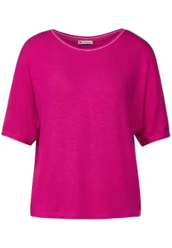 Street One Shirts*Basic Slubyarn T-Shirt nu pink