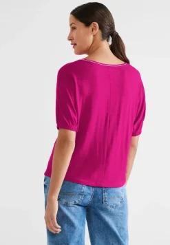 Street One Shirts*Basic Slubyarn T-Shirt nu pink