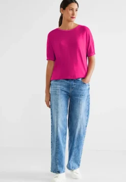 Street One Shirts*Basic Slubyarn T-Shirt nu pink