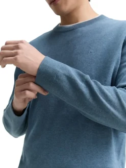 Tom Tailor Pullover & Sweatshirts|Big Boys*Basic Strickpullover aus Baumwolle real teal melange