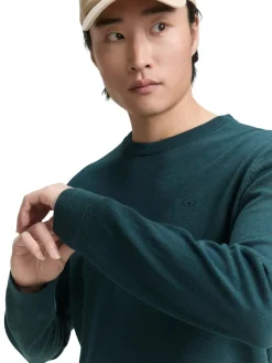 Tom Tailor Pullover & Sweatshirts|Big Boys*Basic Strickpullover aus Baumwolle sapphire green melange