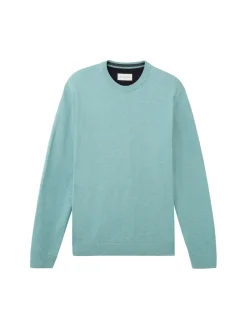 Tom Tailor Pullover & Sweatshirts|Big Boys*Basic Strickpullover aus Baumwolle soft mint melange