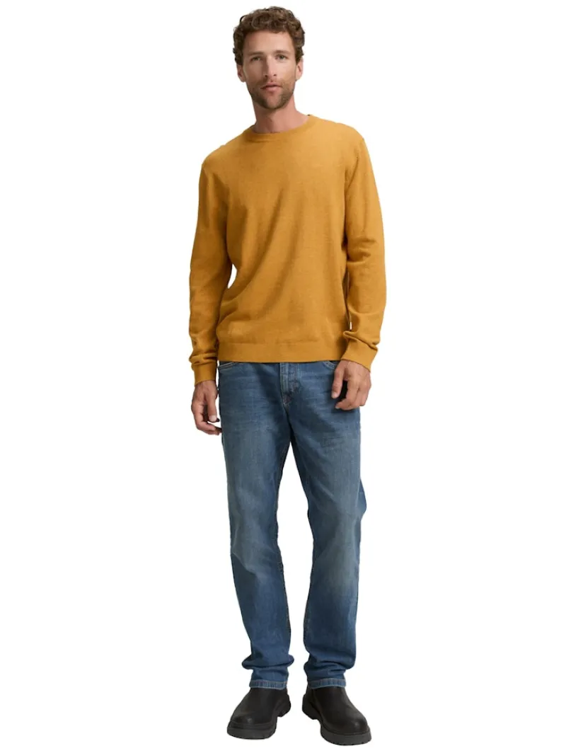Tom Tailor Pullover & Sweatshirts|Big Boys*Basic Strickpullover aus Baumwolle mustard melange