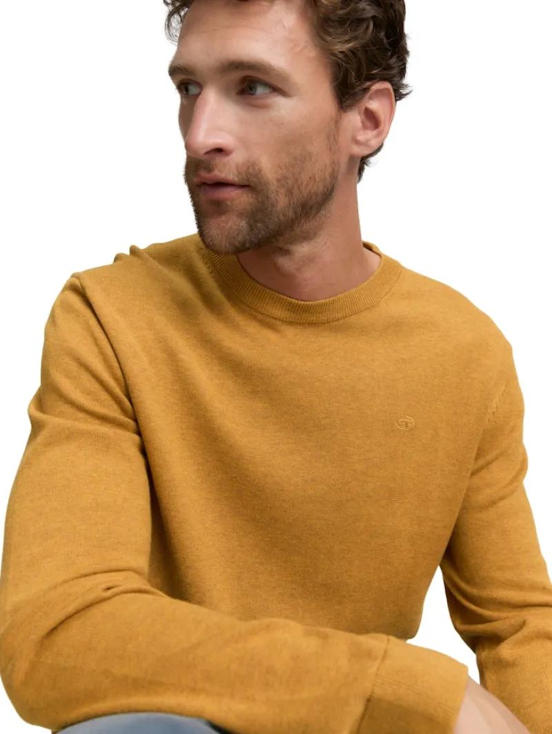 Tom Tailor Pullover & Sweatshirts|Big Boys*Basic Strickpullover aus Baumwolle mustard melange