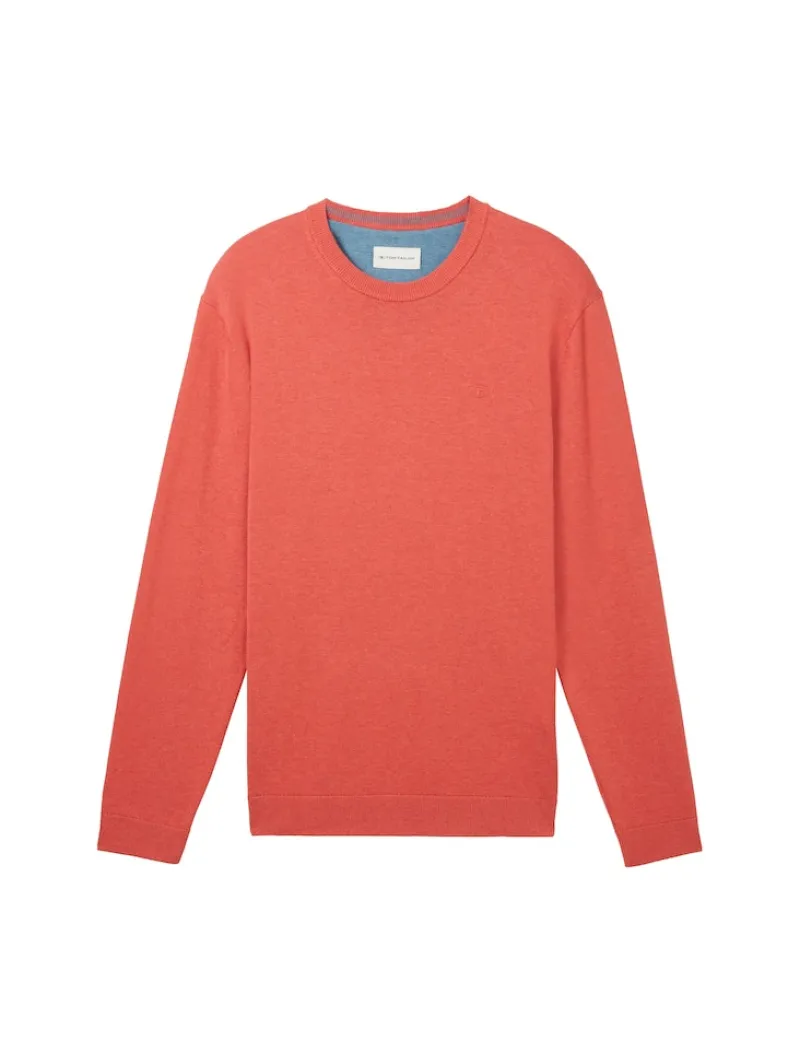 Tom Tailor Pullover & Sweatshirts|Big Boys*Basic Strickpullover aus Baumwolle soft red melange