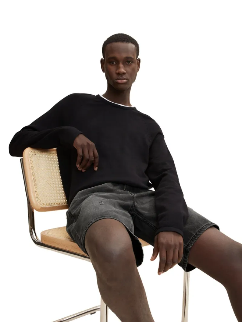 Tom Tailor Denim Pullover & Sweatshirts*Basic Strickpullover Black