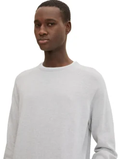 Tom Tailor Denim Pullover & Sweatshirts*Basic Strickpullover light stone grey melange