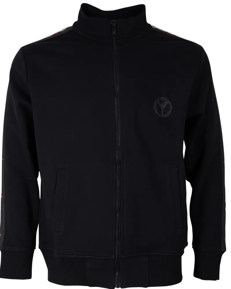 Carlo Colucci Pullover & Sweatshirts*Basic Sweatjacke Schwarz