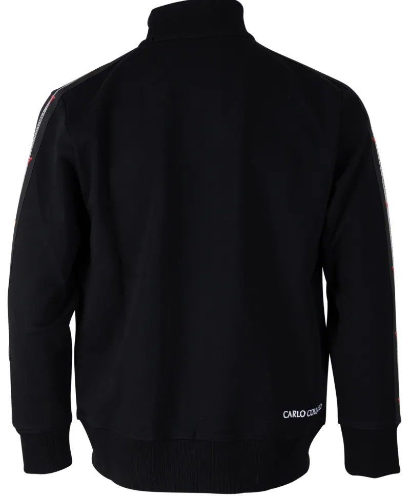 Carlo Colucci Pullover & Sweatshirts*Basic Sweatjacke Schwarz