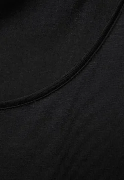 Street One Shirts*Basic Top in Unifarbe Black