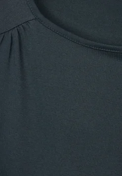 Street One Shirts*Basic Top in Unifarbe cool vintage green