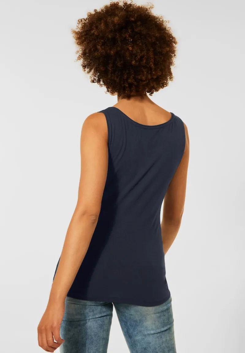 Street One Shirts*Basic Top in Unifarbe deep blue