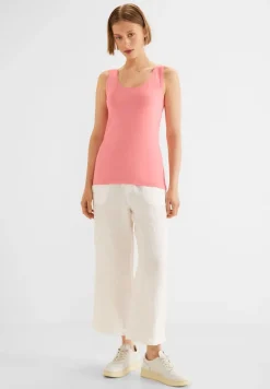 Street One Shirts*Basic Top in Unifarbe strong berry shake