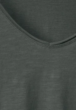 Cecil Shirts*Basic T-Shirt in Unifarbe easy khaki