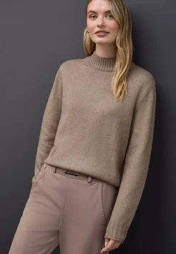Street One Pullover & Sweatshirts*Basic Turtleneck Pullover mocha glow mel.