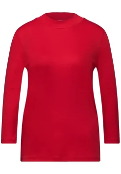 Street One Shirts*Basic Turtleneck Shirt Racing Red