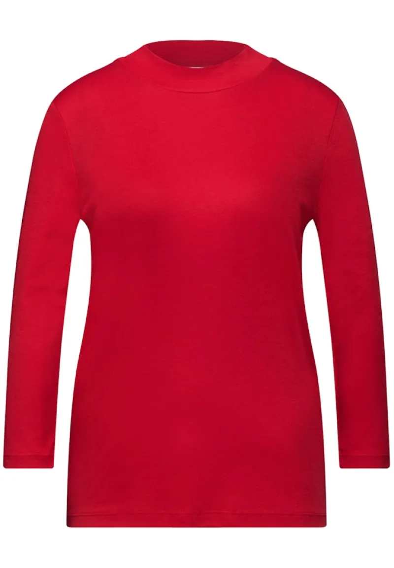 Street One Shirts*Basic Turtleneck Shirt Racing Red