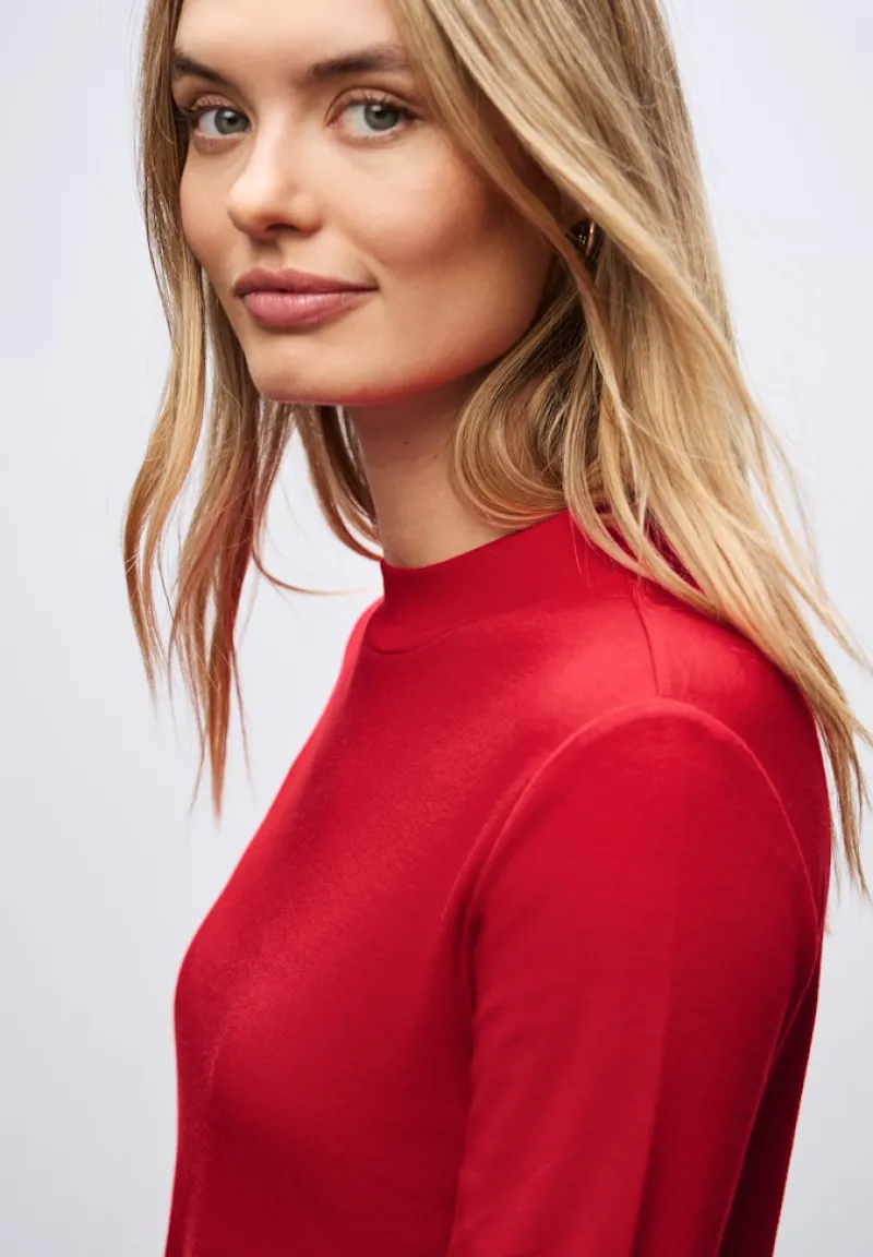 Street One Shirts*Basic Turtleneck Shirt Racing Red