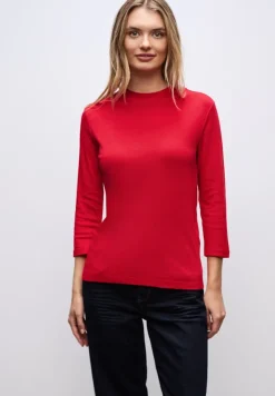 Street One Shirts*Basic Turtleneck Shirt Racing Red