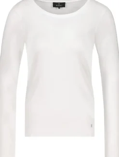 Monari Shirts*Basic-Shirt aus Pima-Baumwolle off-white