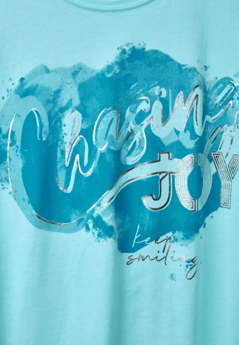 Cecil Shirts*Basicshirt mit Frontprint clary mint