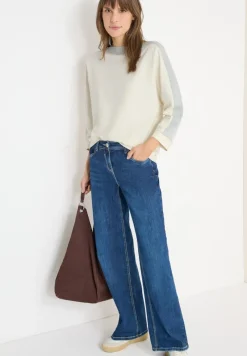 Cecil Shirts*Batwing Shirt mit Tape creamy white