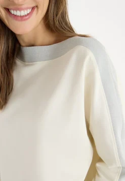 Cecil Shirts*Batwing Shirt mit Tape creamy white