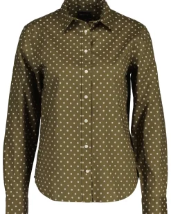 Gant Blusen*Baumwoll Seiden Bluse hunter green