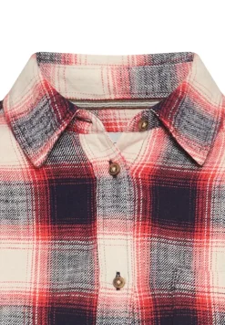 Camel Active Blusen*Baumwollbluse mit Brusttasche flame check