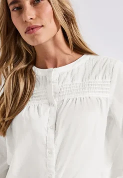 Street One Blusen*Baumwollbluse mit Details off white