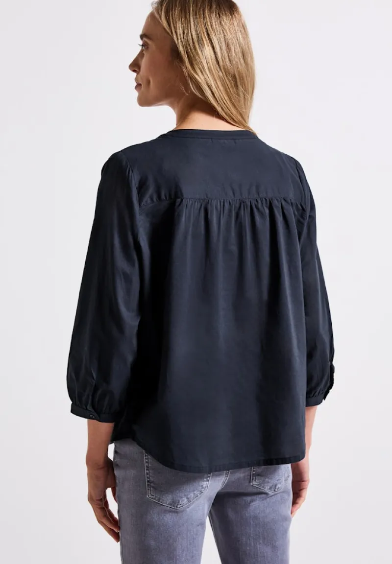 Street One Blusen*Baumwollbluse mit Details deepwater blue