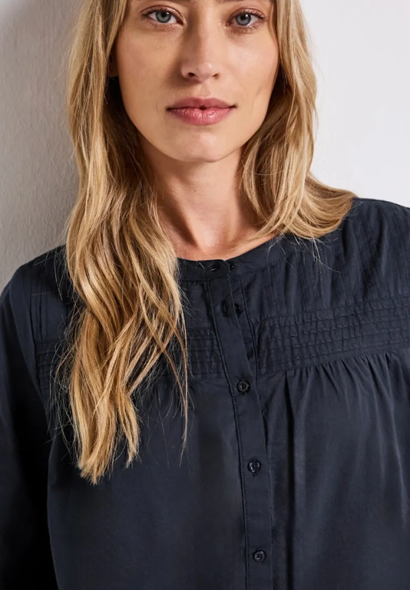 Street One Blusen*Baumwollbluse mit Details deepwater blue