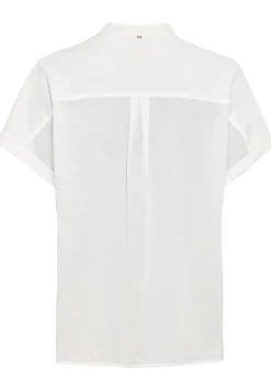 Camel Active Blusen*Baumwollbluse mit Stehkragen milk white