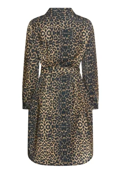 Camel Active Kleider*Baumwollkleid mit Bindegürtel leo aop