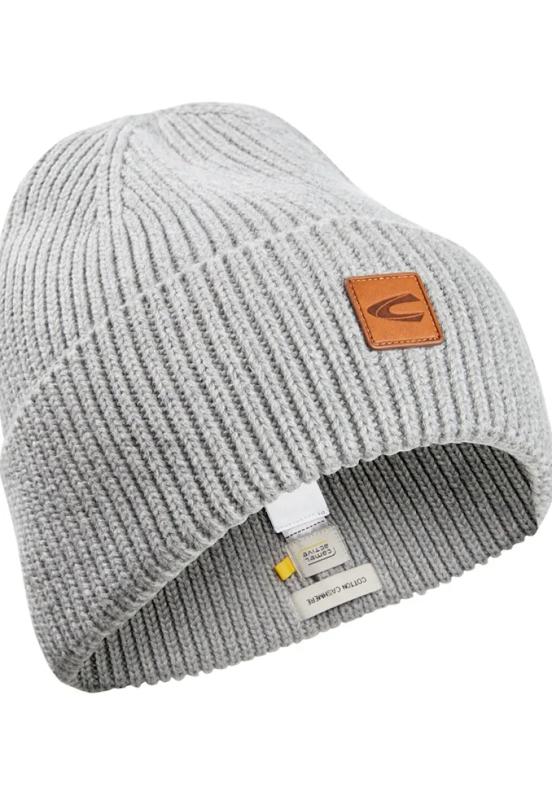 Camel Active Accessoires*Beanie aus einem Baumwoll-Kaschmir-Mix stone gray