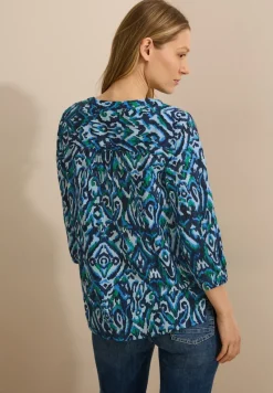 Cecil Blusen*Bedruckte Baumwollbluse universal blue