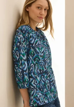 Cecil Blusen*Bedruckte Baumwollbluse universal blue